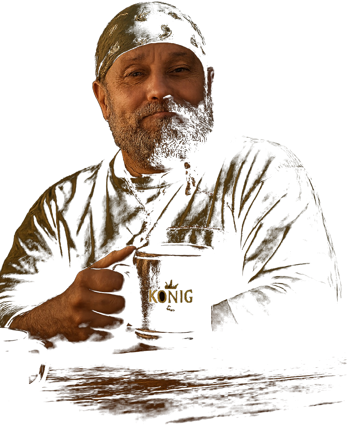 Papa Bär am Tresen